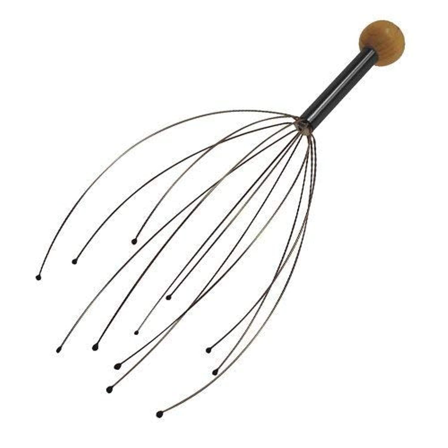 bhurumi Acupressure Bokoma Manual Hand Held Scalp Head Massager for Pain Relief Massager, Multicolor