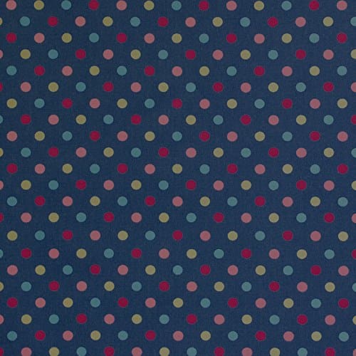 Hadson Craft Printed Cotton Red, Yellow, Blue Polka Dot Heavy Duty Canvas Fabric for Out Door Upholstery-Width 44 inch (114 cm)– Priced by Per metre (100 cm), One Size