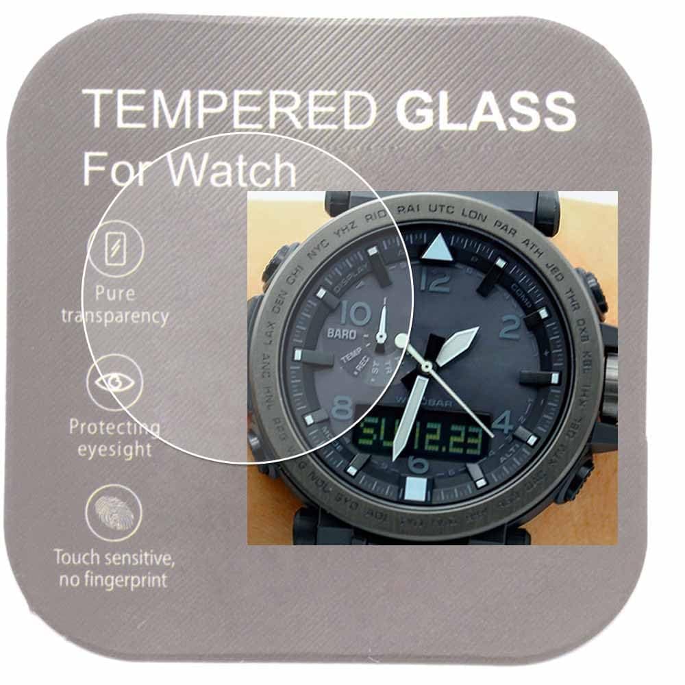 [2-Pcs ] Glass Screen Protector For PRG-600YB-3CR/ PRG650Y-1 Watch,2.5D Rounded Edges 9H Premium Real Tempered Protector Anti Scratch,Anti-fingerprint Bubble-free 【PRG-600 / PRG-650】
