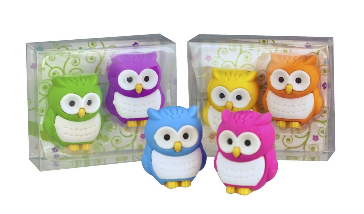 Trendhaus Trendhaus937575 Radierer Owls Eraser, Multi-Color