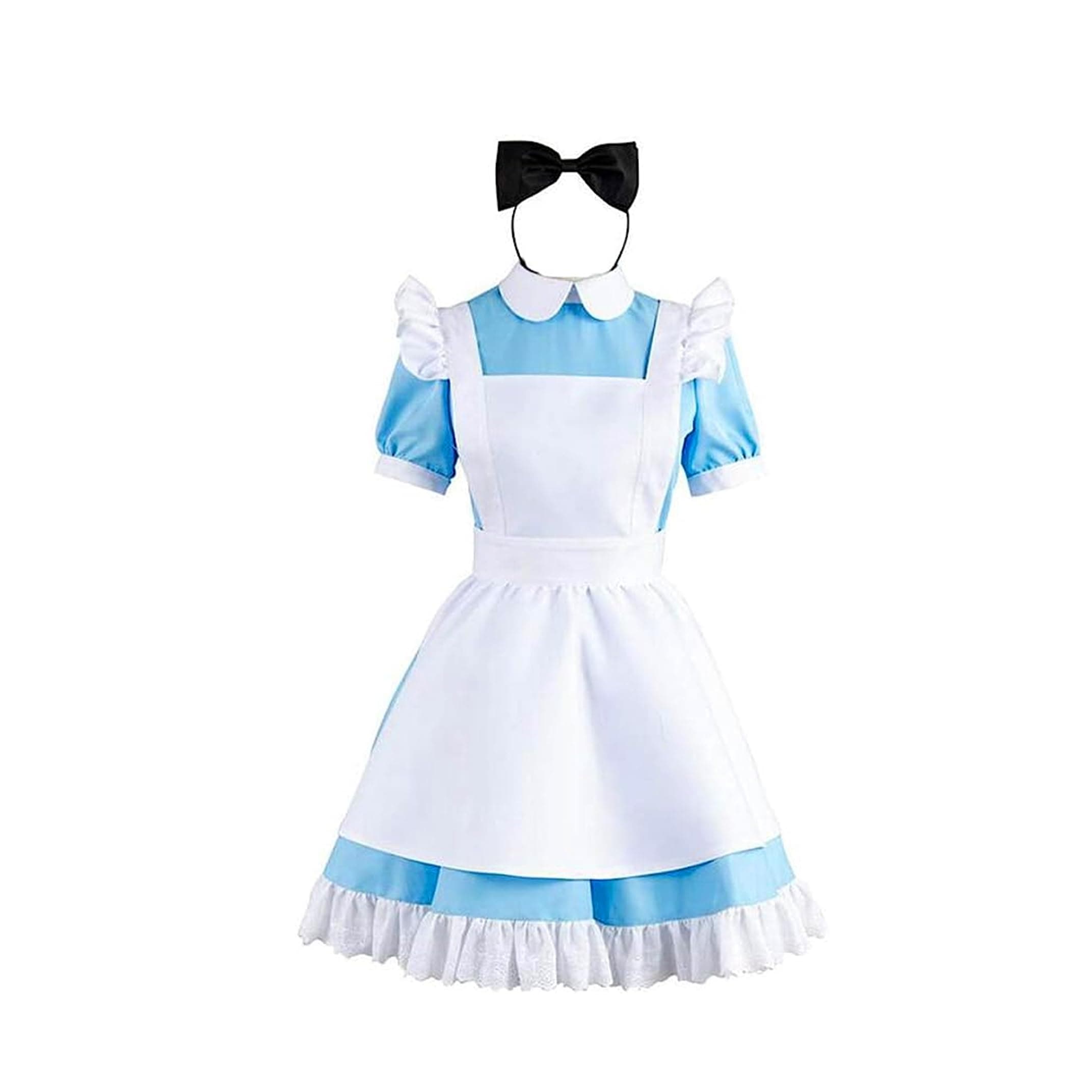 Alice in Wonderland Dress for Girls, Classic Blue Dress with Apron & Headband | Perfect for Halloween, Cosplay & World Book Day Costume