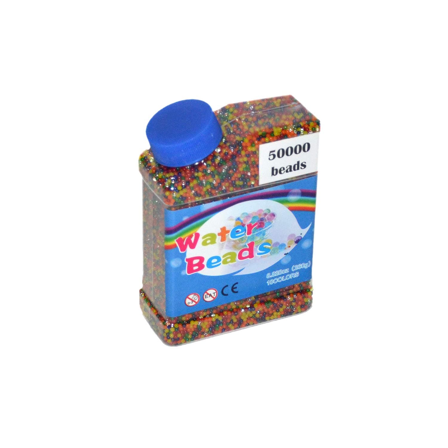 MINLIN 50000pcs/bag Home Decor Pearl Shaped Crystal Soil Water Beads Bio Gel Ball for Flower/Weeding Mud Grow Magic Jelly Balls (Mix-Color)