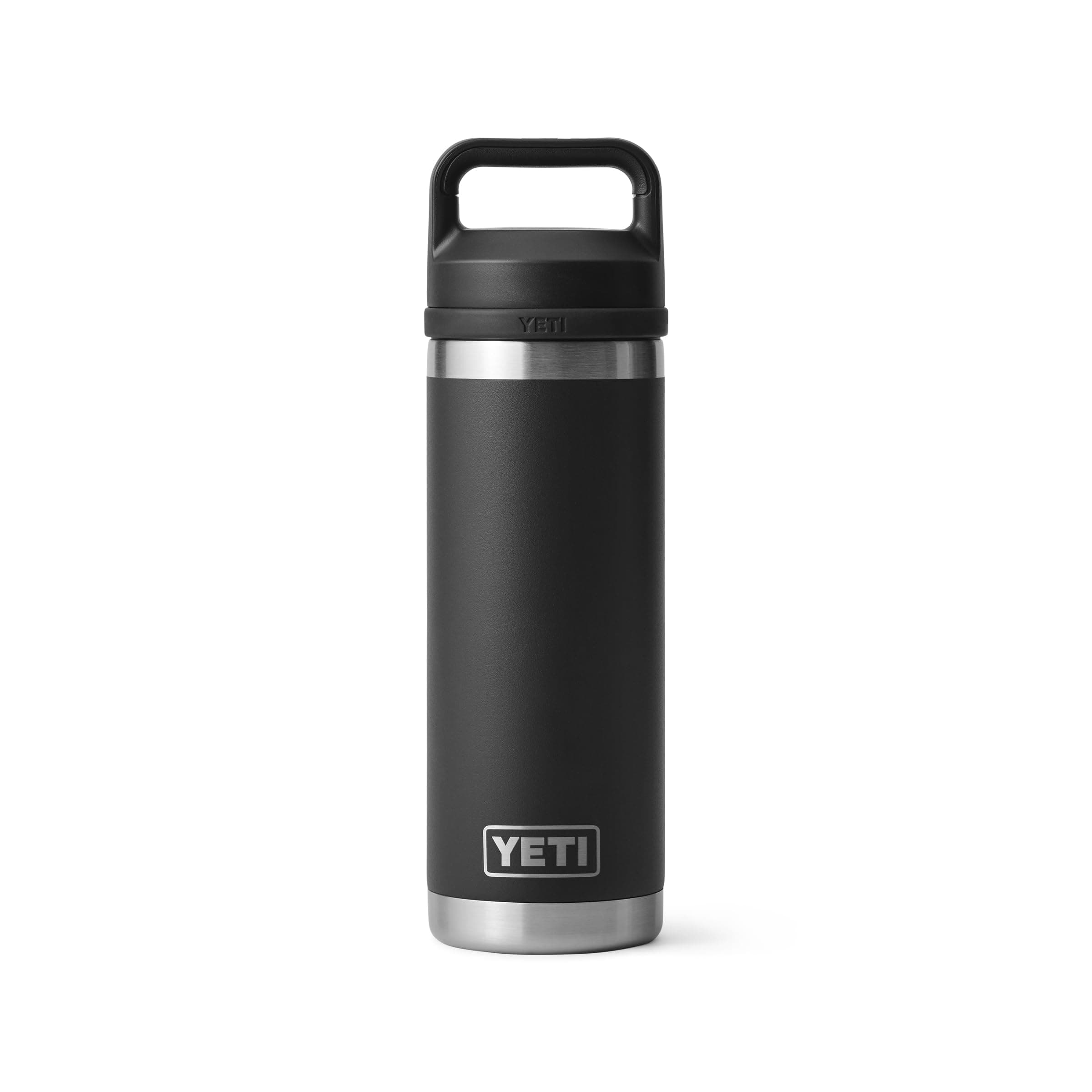 Rambler 18 oz Bottle, Vacuum Insulated, Stainless Steel with Chug Cap, Black