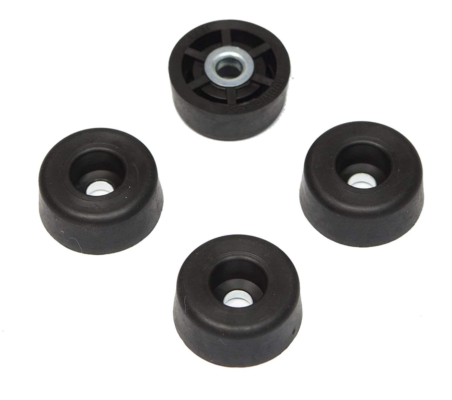4 Medium Round #2 Rubber Feet - .375 H X .875 D - Made in USA - Food Safe, Cutting Boards, Electronics, Crafts, Woodworking
