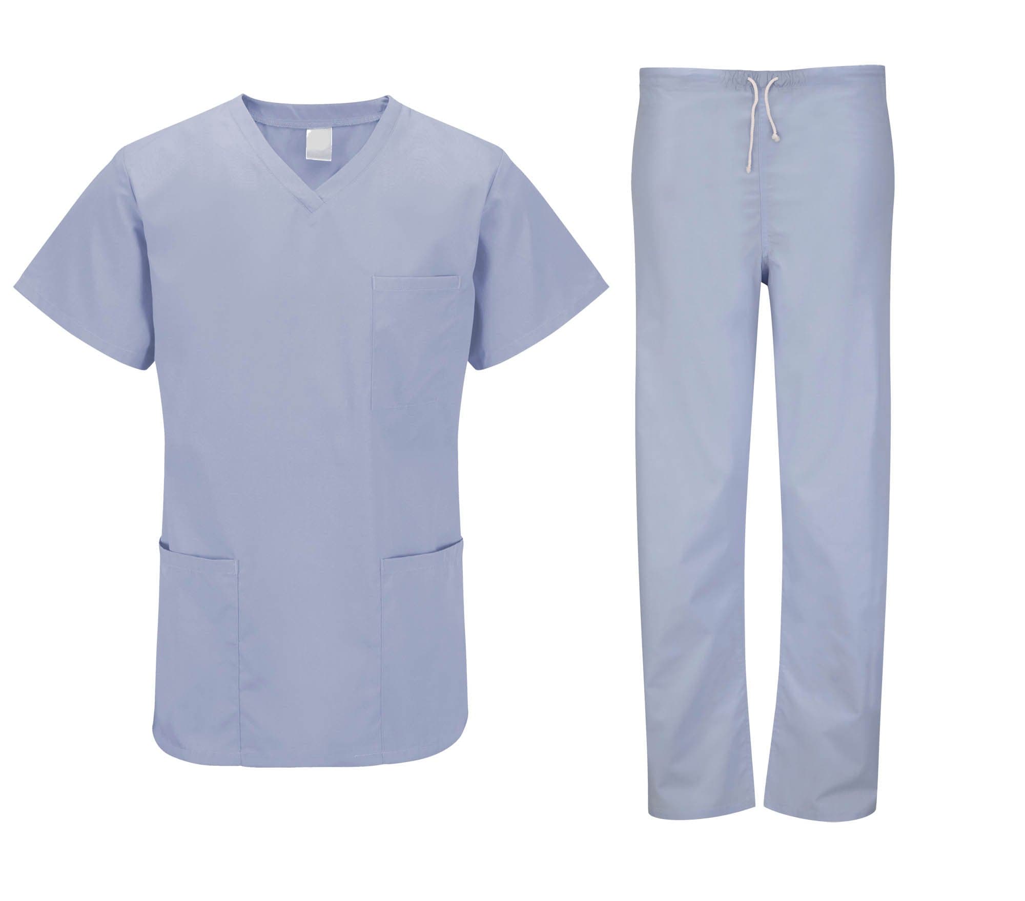 Workwear World Unisex Medical Hospital Doctors Scrub Set - Includes Tunic and Trousers