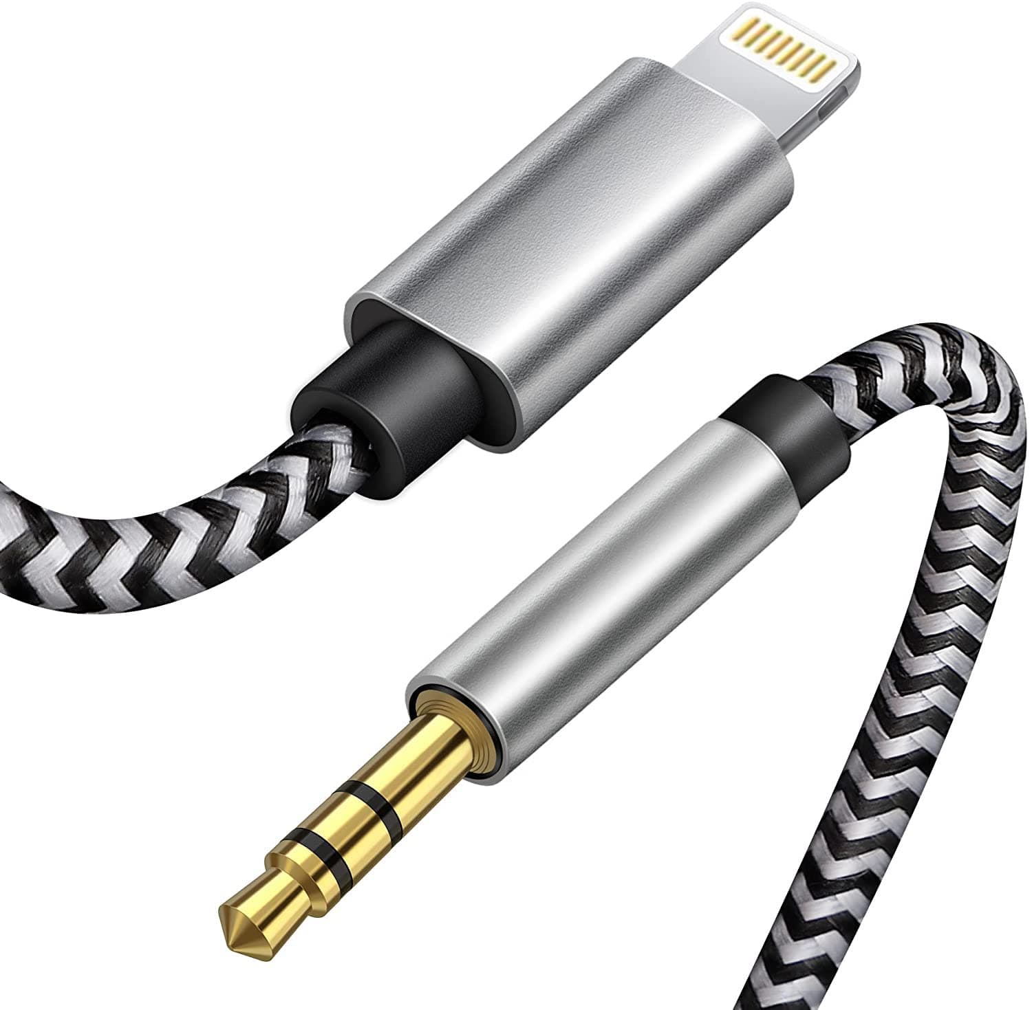 Hatuge iPhone to 3.5mm Car Stereo AUX Cable, Apple MFi Certified Lightning Audio Cord for iPhone 13 Mini Pro Max 12 11 Pro Max X XR 8 7 6 5 SE iPad iPod to Home Stereo/Speaker, 3.3FT