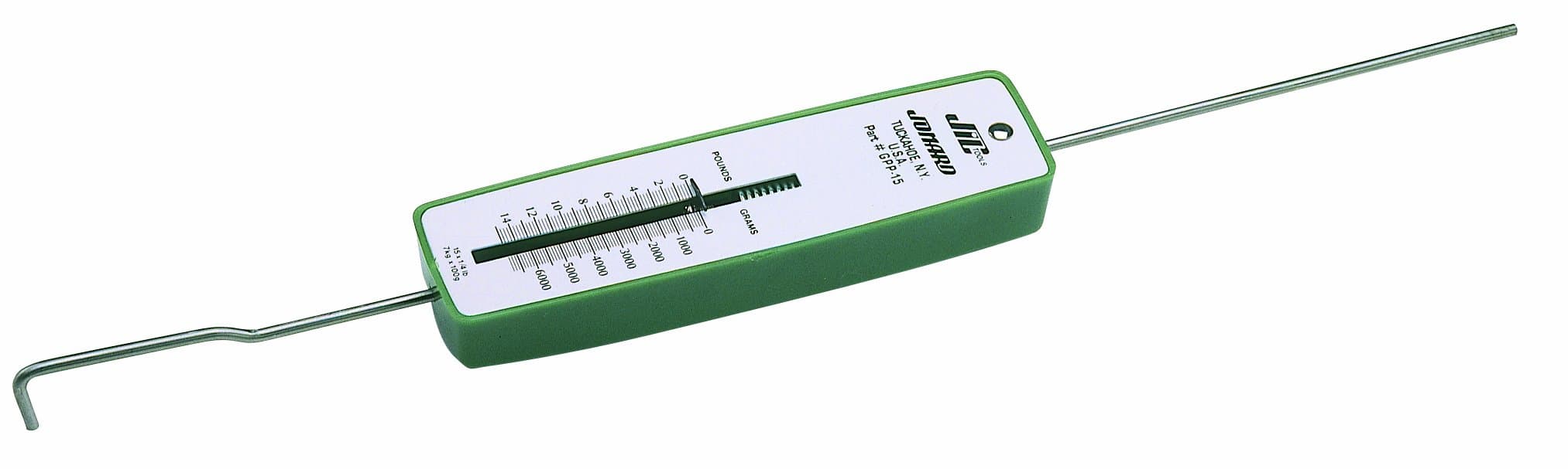 Jonard Tools GPP-15 Polystyrene Push Pull Precision force Gauge, 0-15Lbs, 0-6840 Graduation, - 1 Accuracy