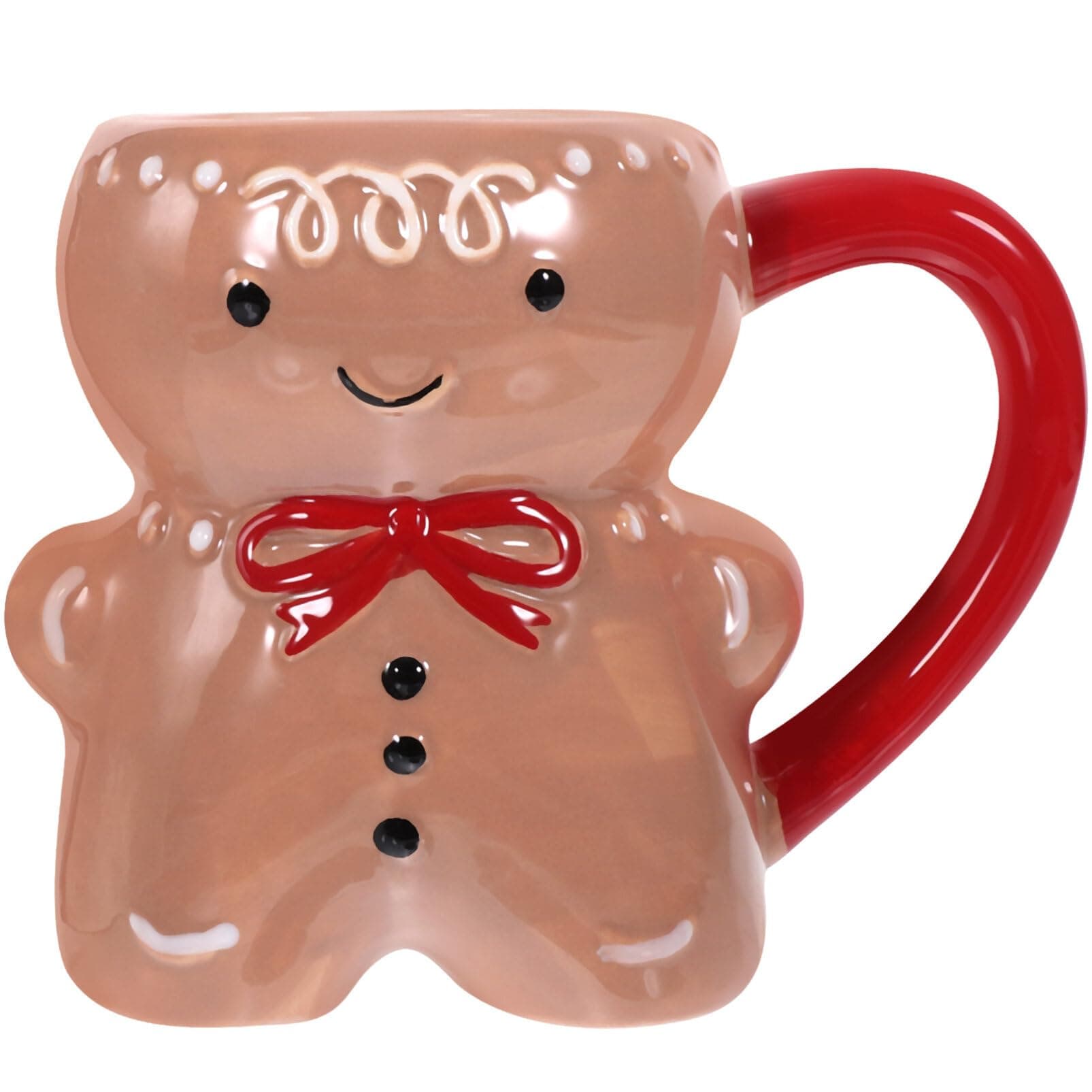 ifundom Gingerbread Man Mug Christmas Coffee Cup Ceramic Christmas Character Mugs Cute Mugs for Hot Chocolate Cocoa Mugs for Women Coffee