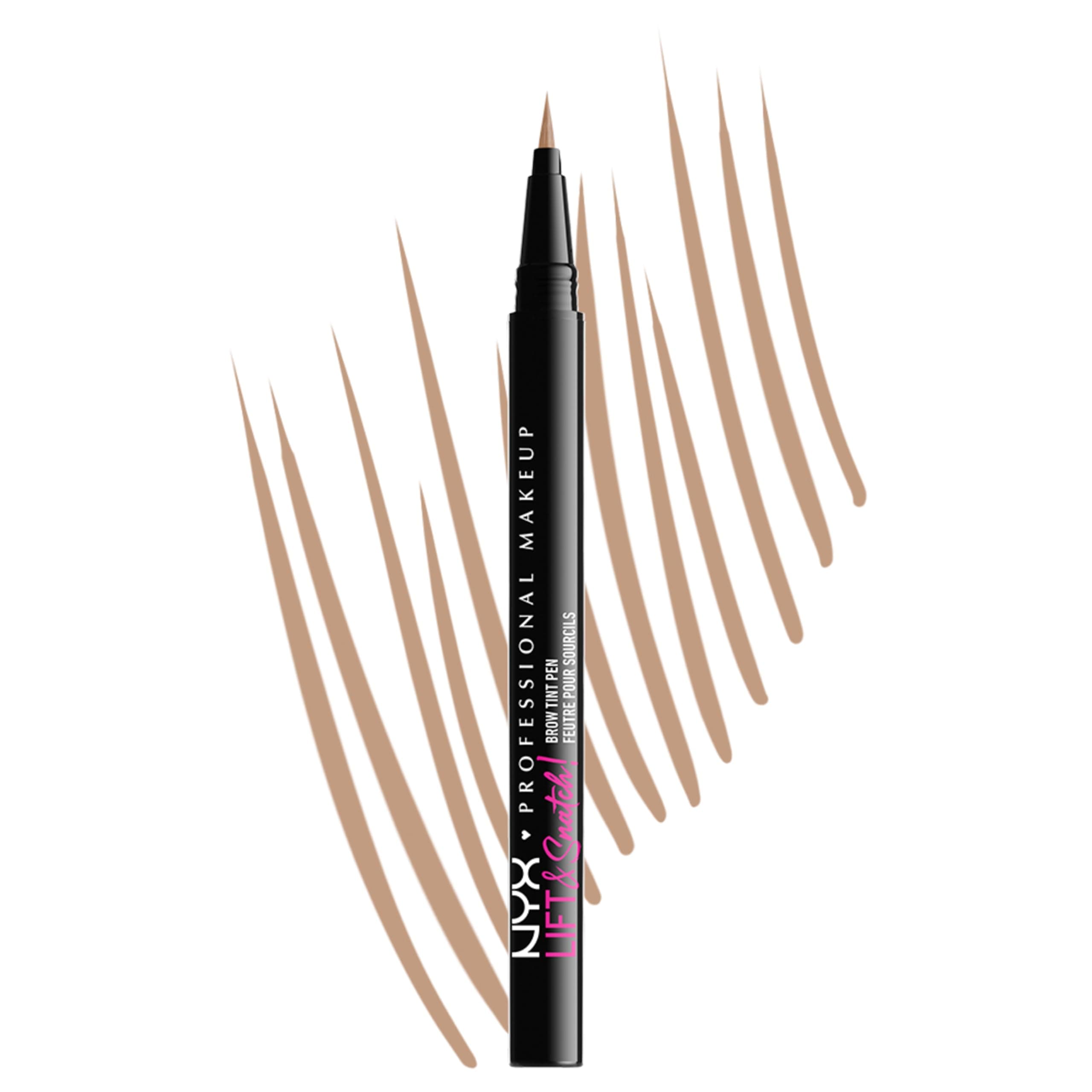 NYX Professional Makeup Lift And Snatch Brow Tint Pen, Smudge-proof, Transfer-proof, Non-Sticky Transparent Formul, Extra Thin Bristles, Shade: Taupe
