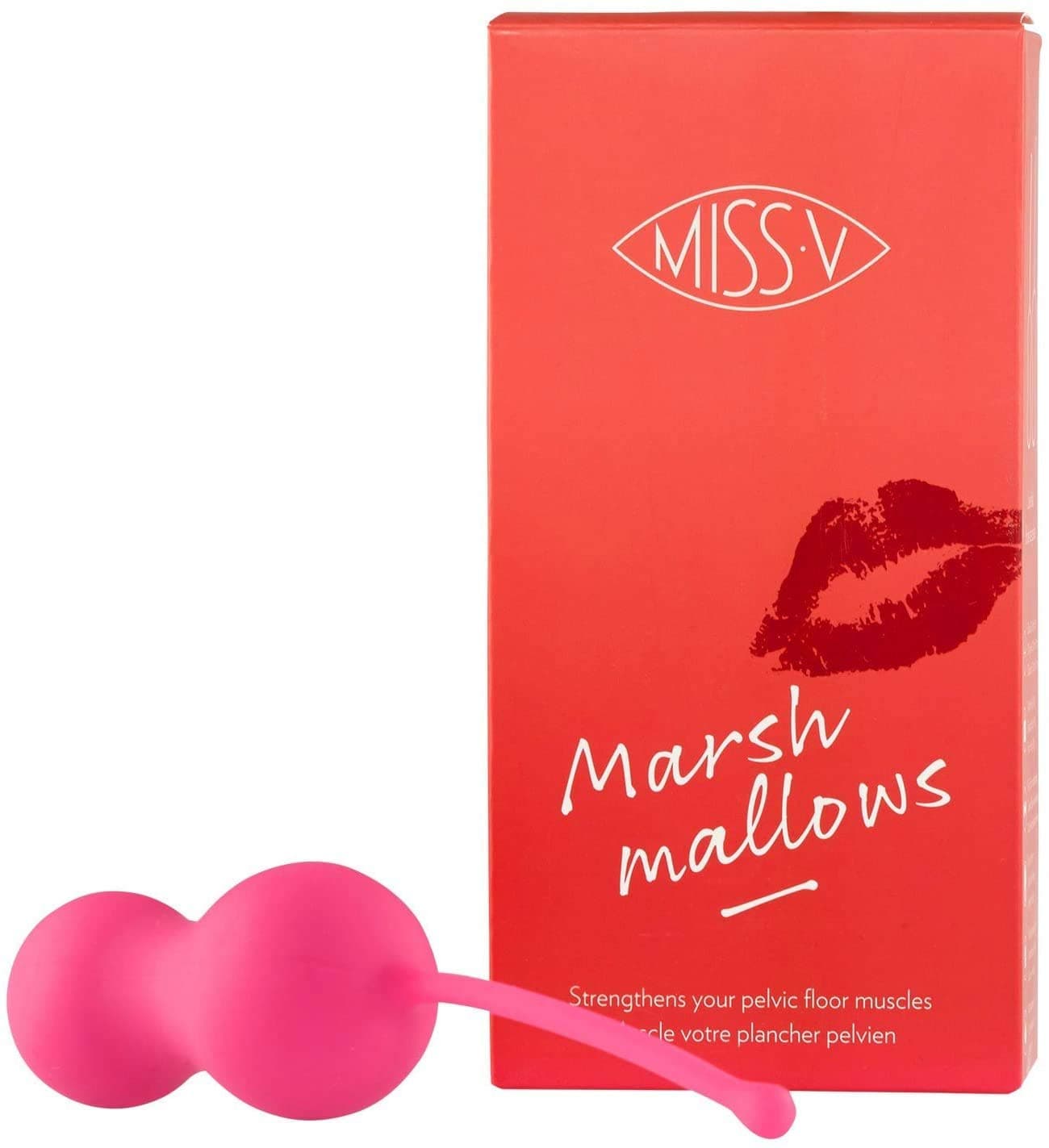 Pink/Purple Love Toy Pelvic Floor Toner Ben Wa Balls, Marshmallows Miss V