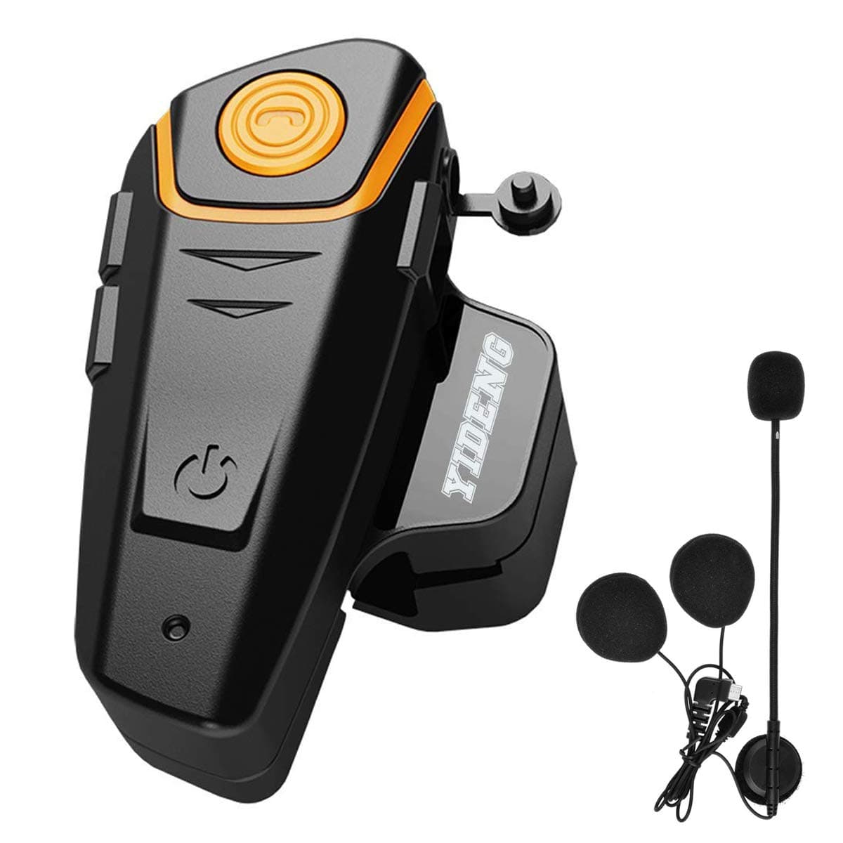 Yideng Bluetooth for Motorcycle Helmet Headset Wireless Intercom Interphone BT-S2 Walkie-Talkie Supports FM Radio GPS Voice Command Music Hands-Free up to 3 Riders Communication in 1000m(Single)