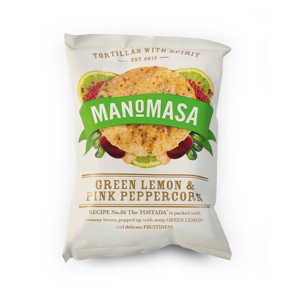 Manomasa Green Lemon & Pink Peppercorn Tortilla Chips 160g