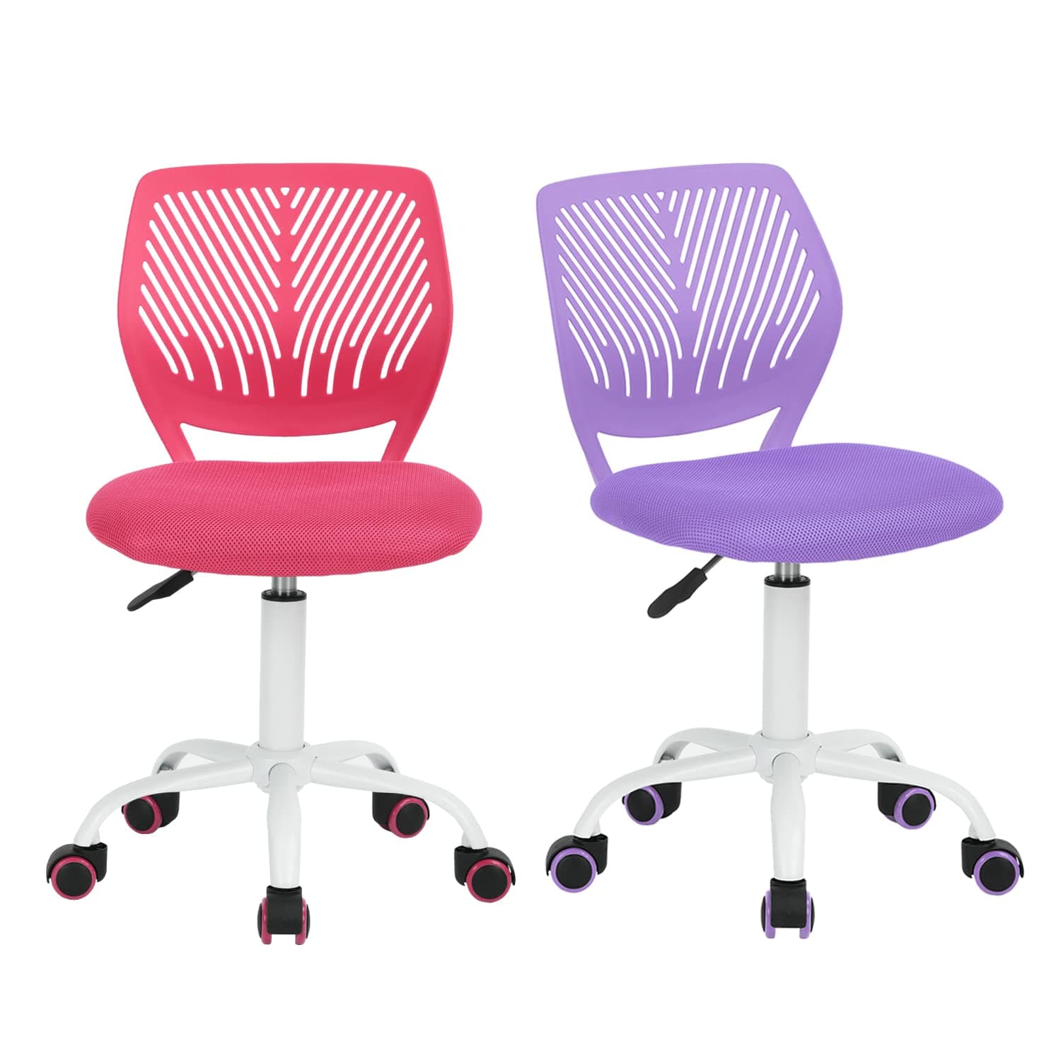 FurnitureRWriting Task Chair for Teens Boys Girls 360 Rolling Wheels Fabric Soft Pad Seat Breathable Backrest