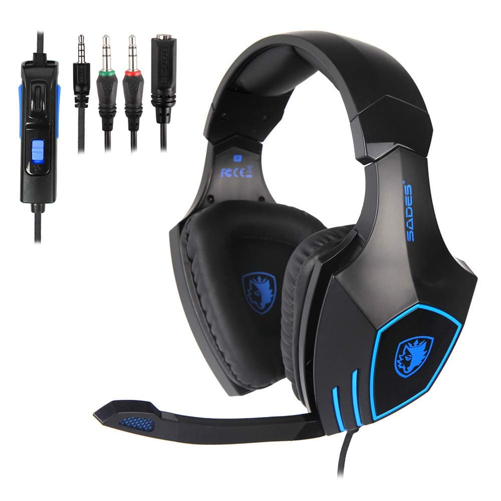 Simple Life Gaming Headphones Premium Stereo Headset with Microphone for PS4 PC Xbox One, Gaming Headset with Bass Surround Noise Cancelling