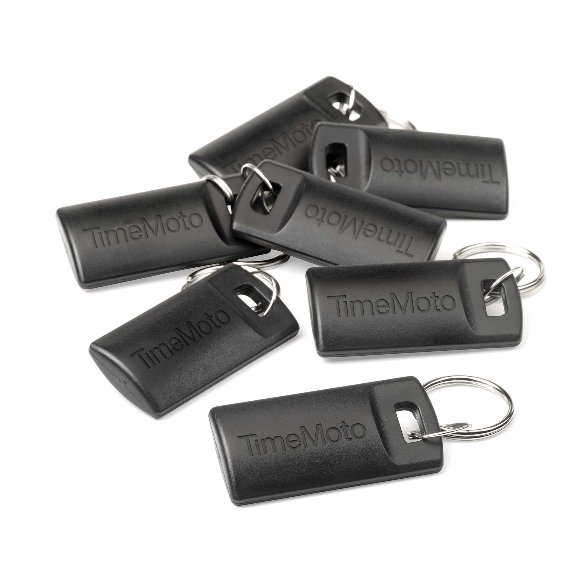 RF—110 RFID Key Fobs, Set of 25, Compatible with TimeMoto Employee Time Clocks, Compact, Lightweight, 125 kHz Frequency, 7cm Detection Distance