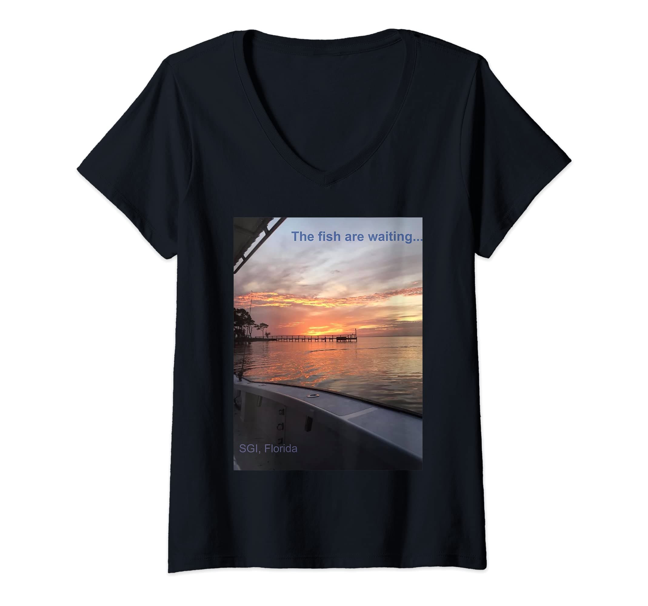 SGI Proud;Womens SGI Florida Fishing V-Neck T-Shirt