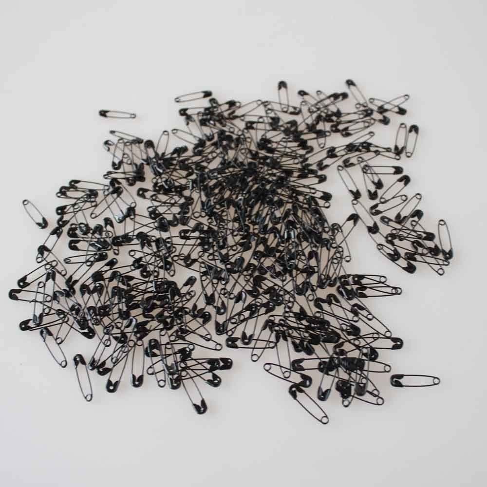 500pcs Metal Black/gold/silver Safety Pins Size 19mm (3/4") (Black)