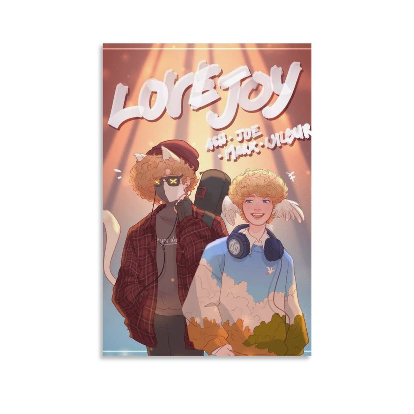 NA Lovejoy Posters Pebble Brain Posters Wilbur Soot Posters Mark Boardman Posters Ash Kabosu Posters Art Deco Picture Print Hoom Decor for Teen Girls 24x36inch(60x90cm)