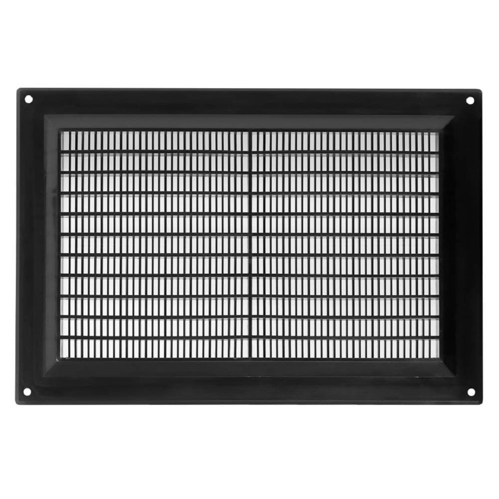 250x170mm / 10x6.7 inch Air Vent Cover - Ventilation Grille with Flyscreen - ABS Plastic Black