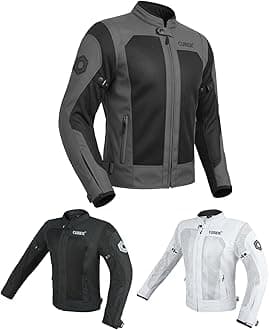 CUBER MOTORCYCLE BREATHABLE MESH JACKET MENS WITH CE ARMOR BIKERS RACING GEAR, SUMMER MOTORBIKE PROTECTIVE JACKET