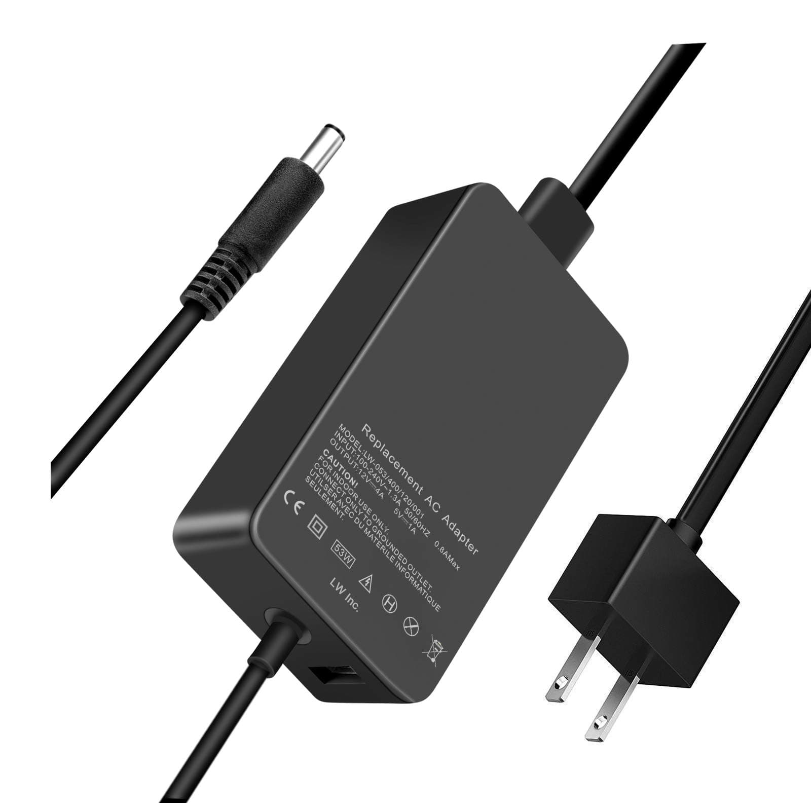 12V 4A Power Supply Cord Charger for Microsoft Surface Pro 3 Docking Station, Windows Laptop Tablet Dock AC Adapter Transformer Model 1627 1664