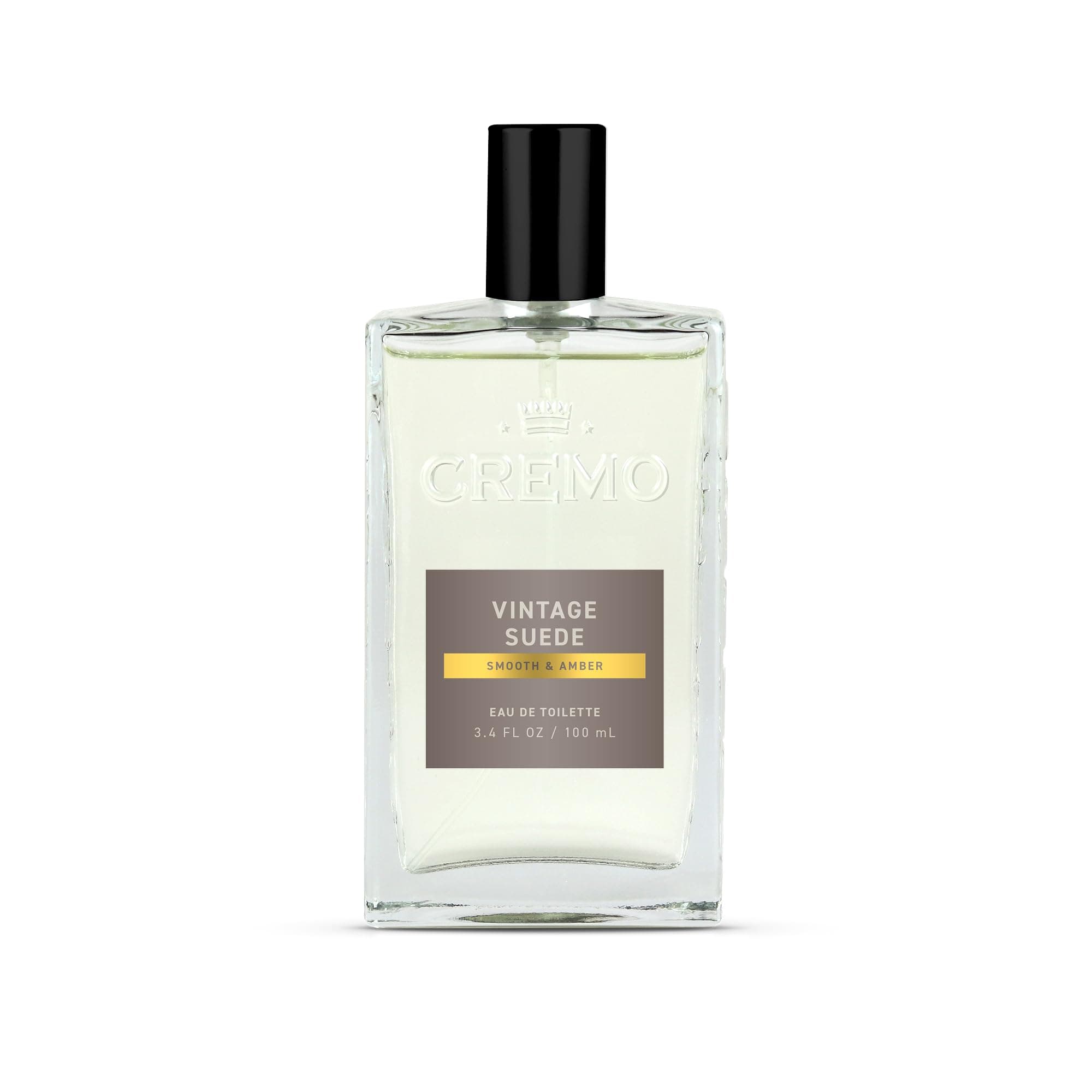 Cremo Cologne For Men - Vintage Suede Mens Cologne Spray, A Combination of White Moss, Rich Amber, and Smooth Suede, Multi-Layered Signature Men's Fragrances, 3.4 Fl Oz