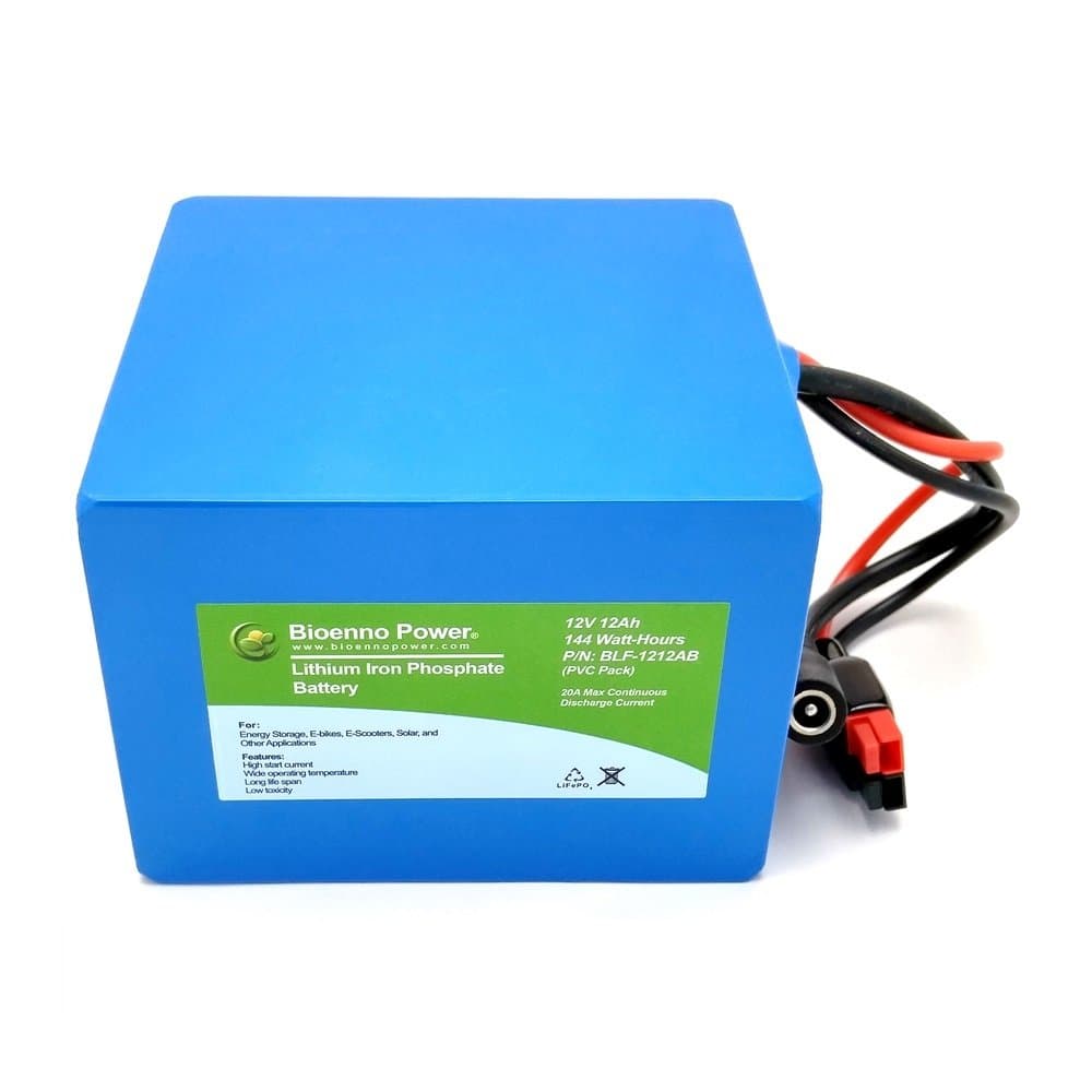 Bioenno Power 12V, 12Ah LFP LiFePO4 Lithium Iron Phosphate Battery (PVC, BLF-1212AB)