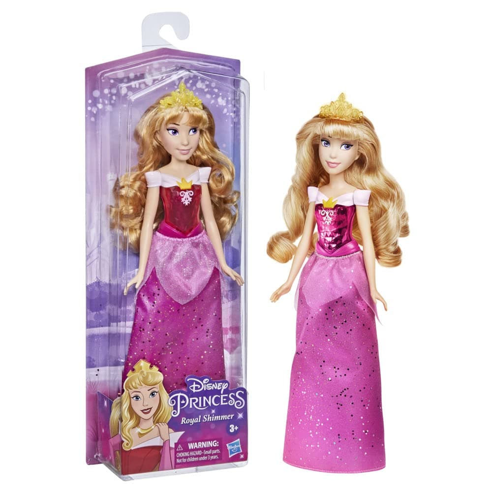 Disney Princess Royal Shimmer Aurora Doll, Fashion Doll with Skirt and Accessories, Toy for Kids Ages 3 and Up, F0899, FD ROYAL SHIMMER AURORA
