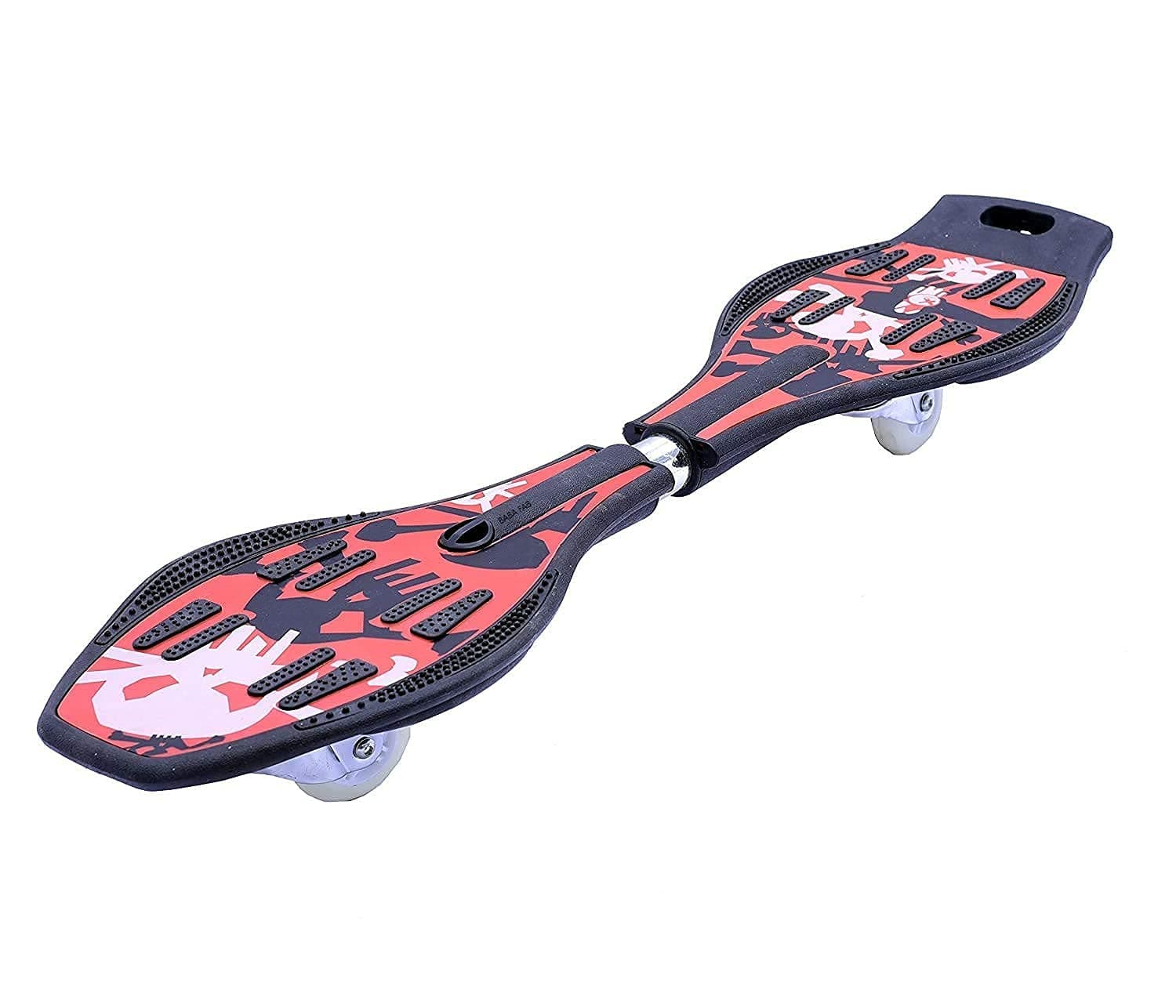 Wave Board, Skate Board 31 x 8 Inch with Carry Bag LED Flash Colourful Lights on Wheels Multi (Wave Board)