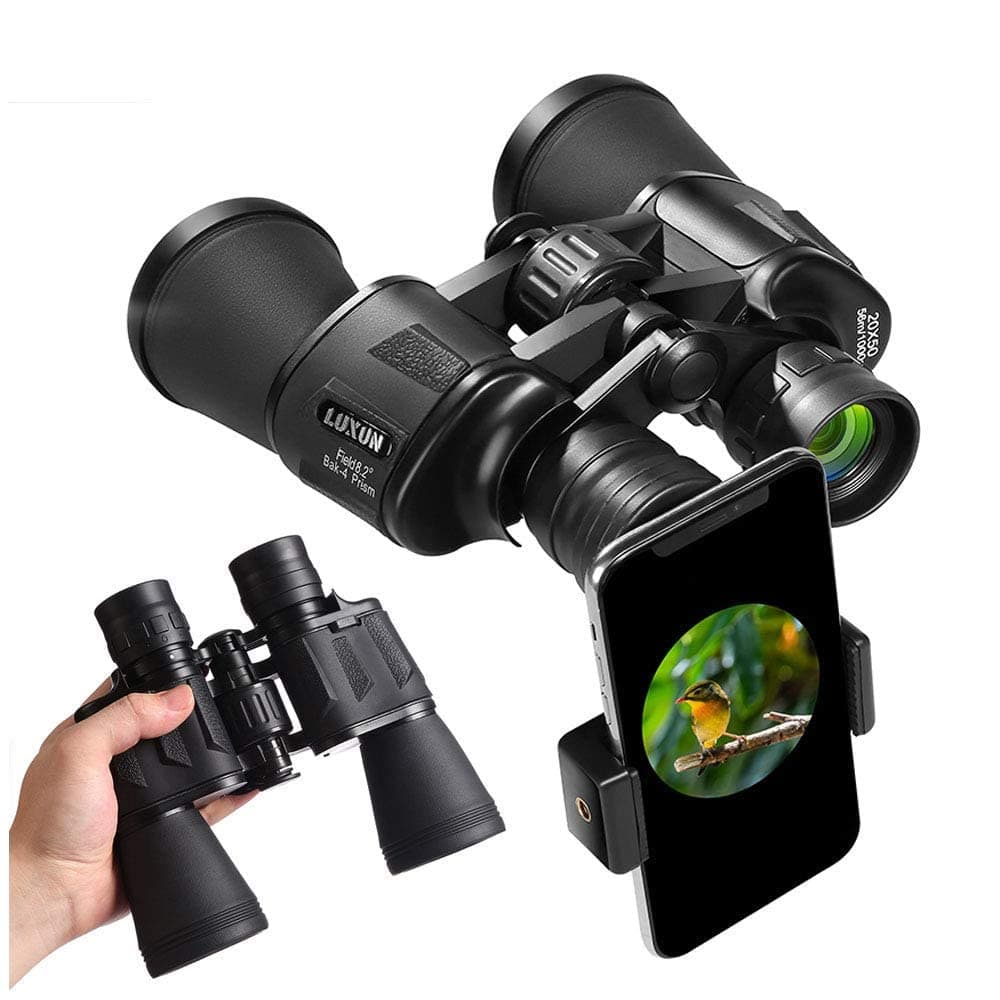 20x50 Binoculars for Adults，High Power HD With Weak Light Night Vision Waterproof Binoculars for Bird Watching Travel Hunting Football Concerts