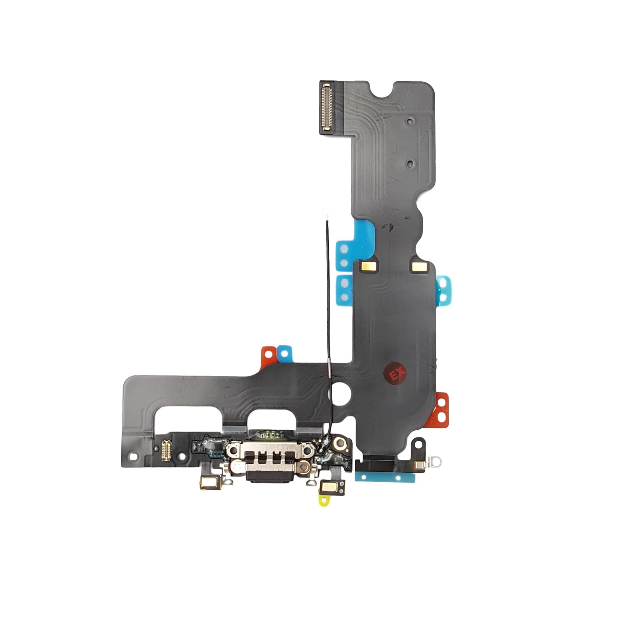 Smartex® Charging Port Flex cable compatible with iPhone 7 PLUS Dark grey – Dock Connector + flex cable for Microphone and Antenna
