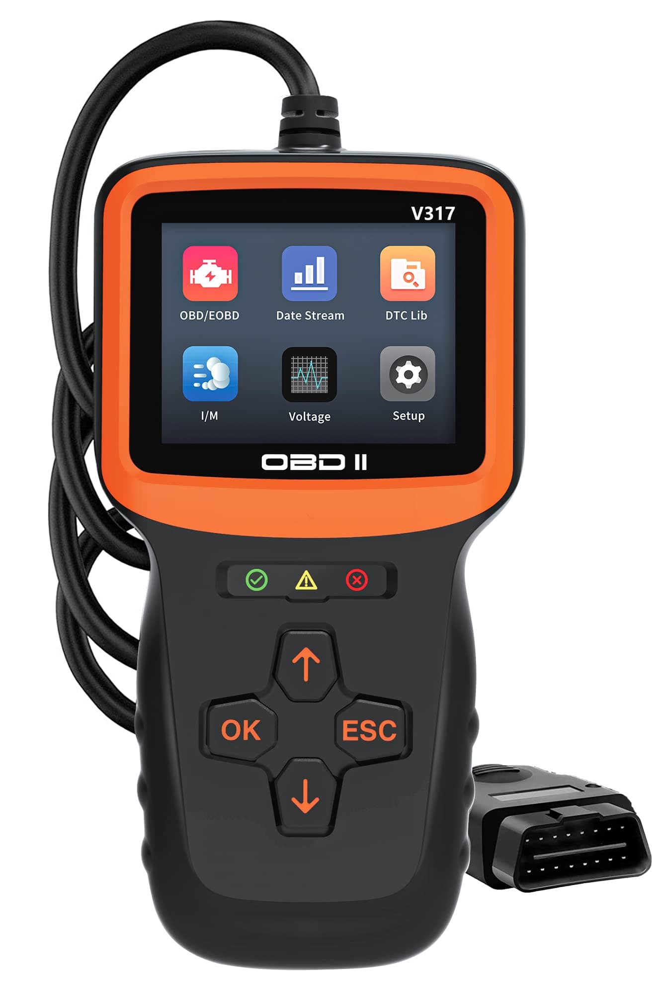 OBD2 Scanner Diagnostic Tool, Vehicle Check Engine Code Readers with Reset & I/M Readiness & More, Car OBDII/EOBD Diagnostic Scan Tool for All Vehicles After 1996