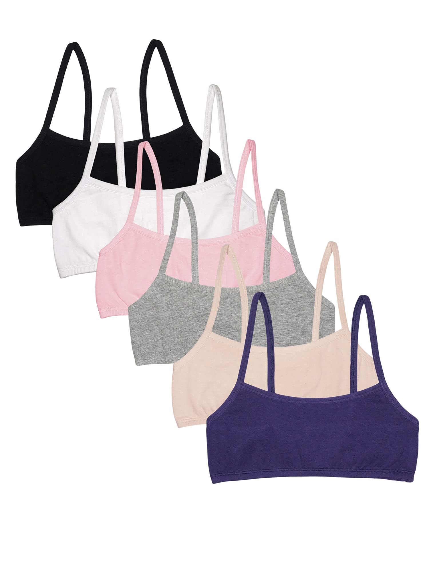 Girls' Cotton Spaghetti Strap Sport Bra