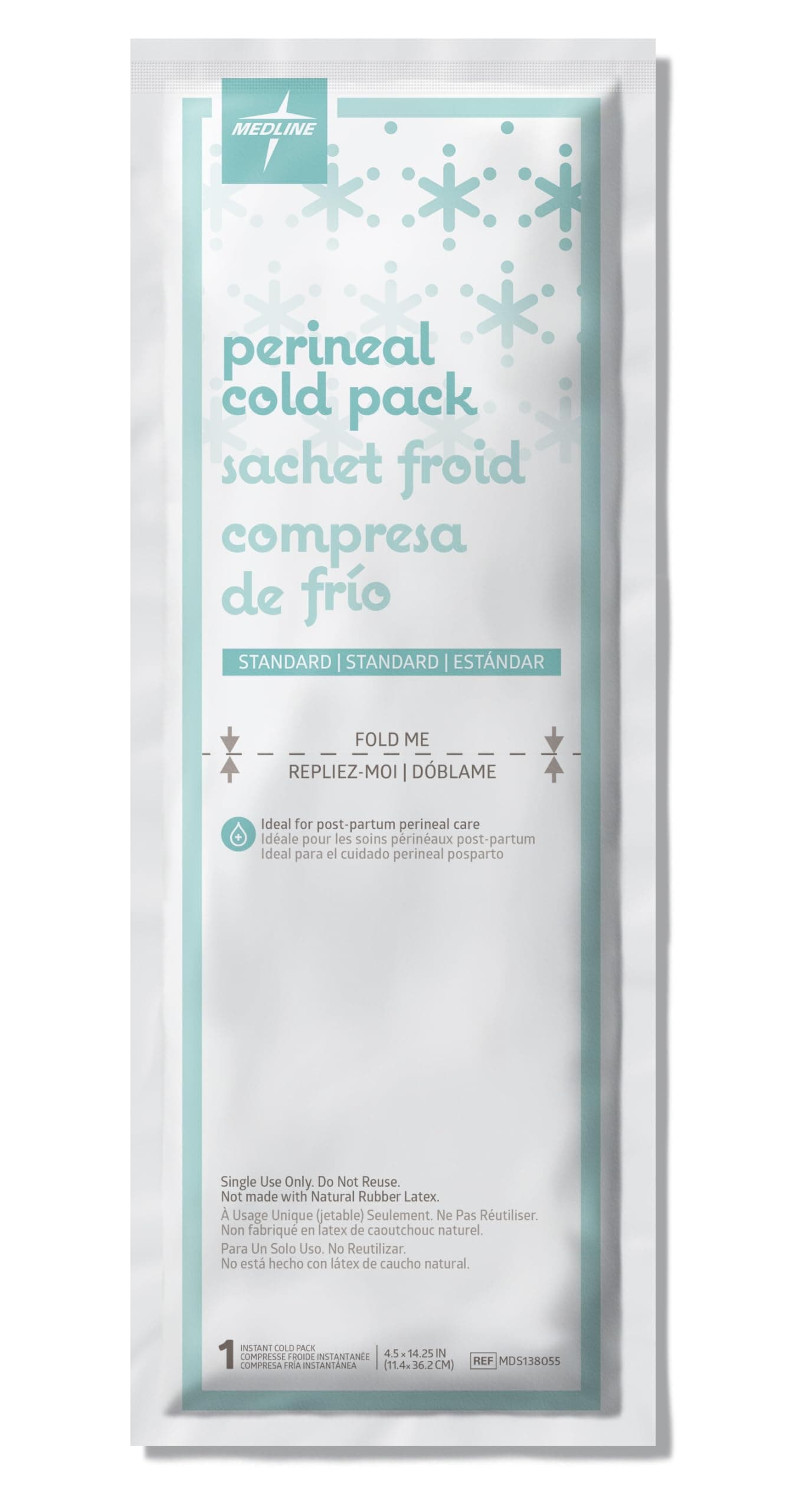 Perineal Cold Packs for Postpartum Care, Absorbent Pad is 4.5" x 14.25" Perfect for your After Delivery Postpartum Essentials Kit - Each