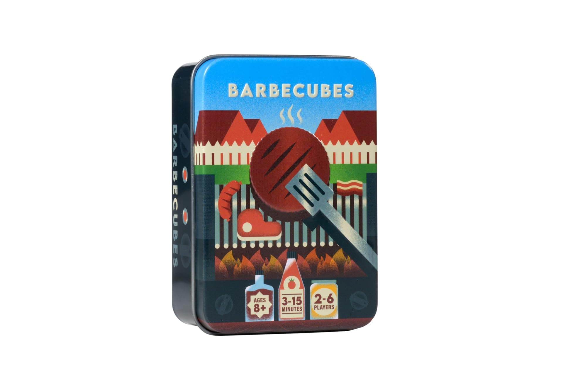 Barbecubes by Alley Cat Games | for Ages 6 and Up | 2 to 6 Players | Fast-Paced BBQ Balance Game with Tongs, Stacking Food Pieces, and Elimination Gameplay | Kids, Family, and Game Night Fun