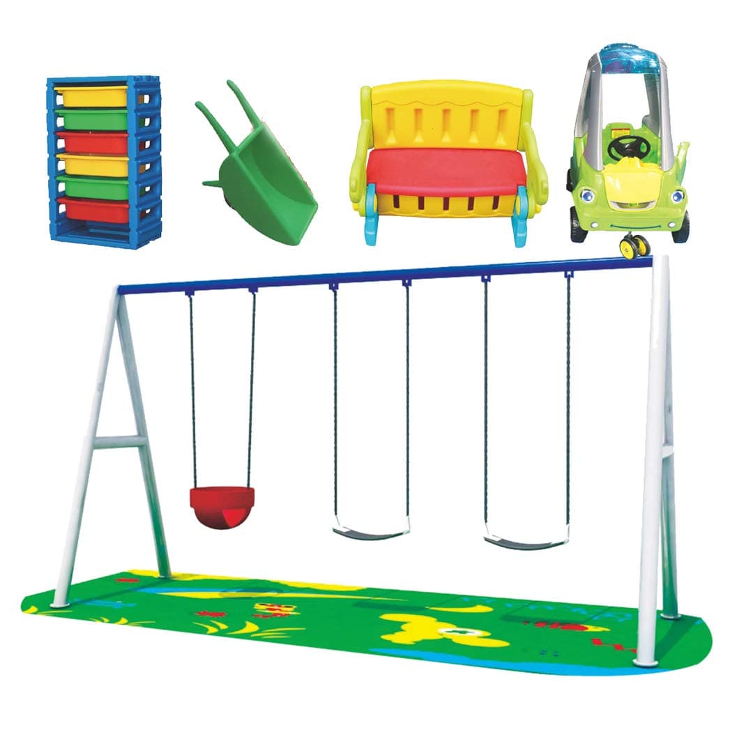 RBW TOYS The Best Backyard Multifunctional Easy Climber, Outdoor Slide and Swing Sets for Children Activities. Play-Ground Toys Area Size 400x180x230cm.