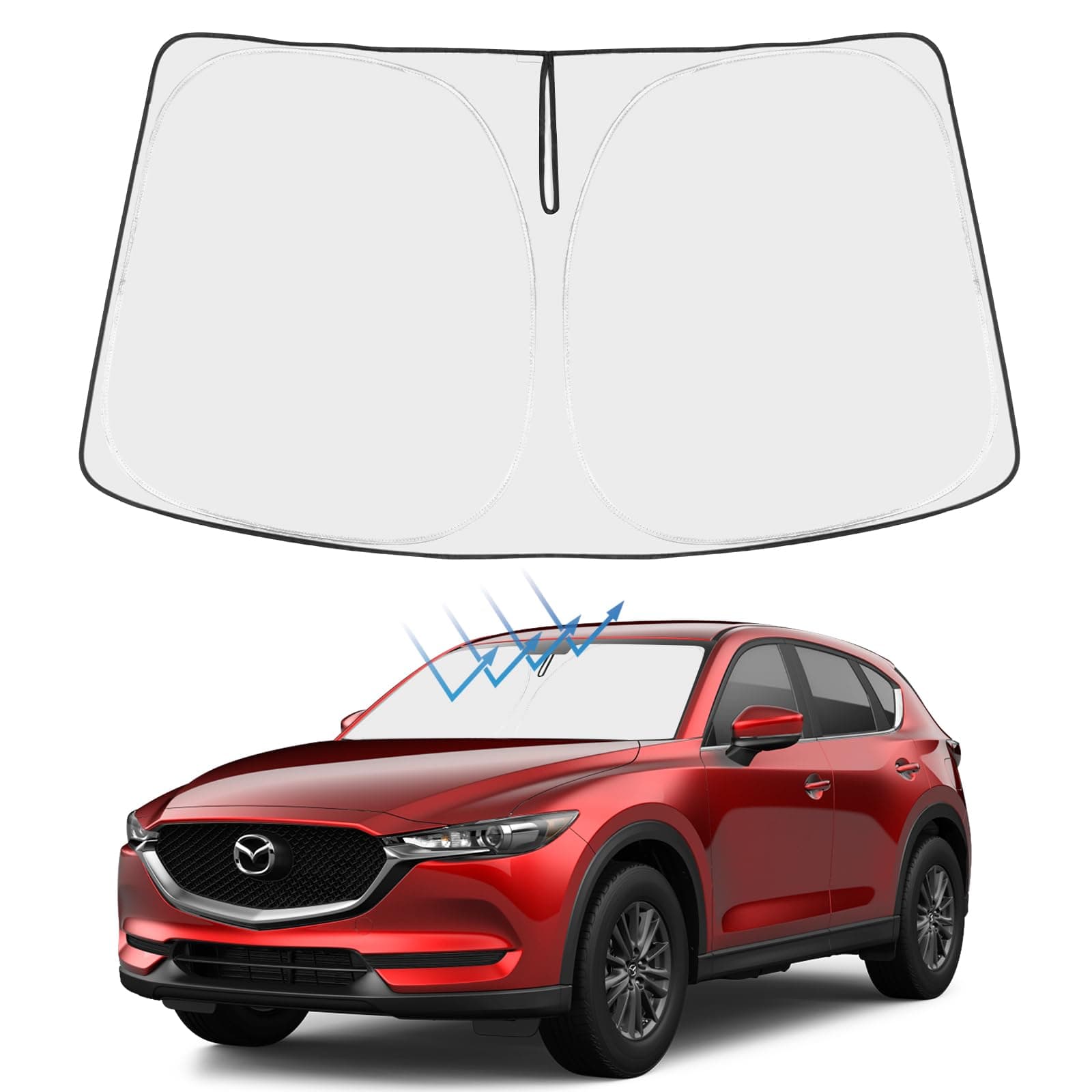 Front Windshield Sun Shade Foldable Sunshade Protector Custom Fit 2020 2021 Mazda CX-30 CX30 SUV Accessories 2021 Upgrade