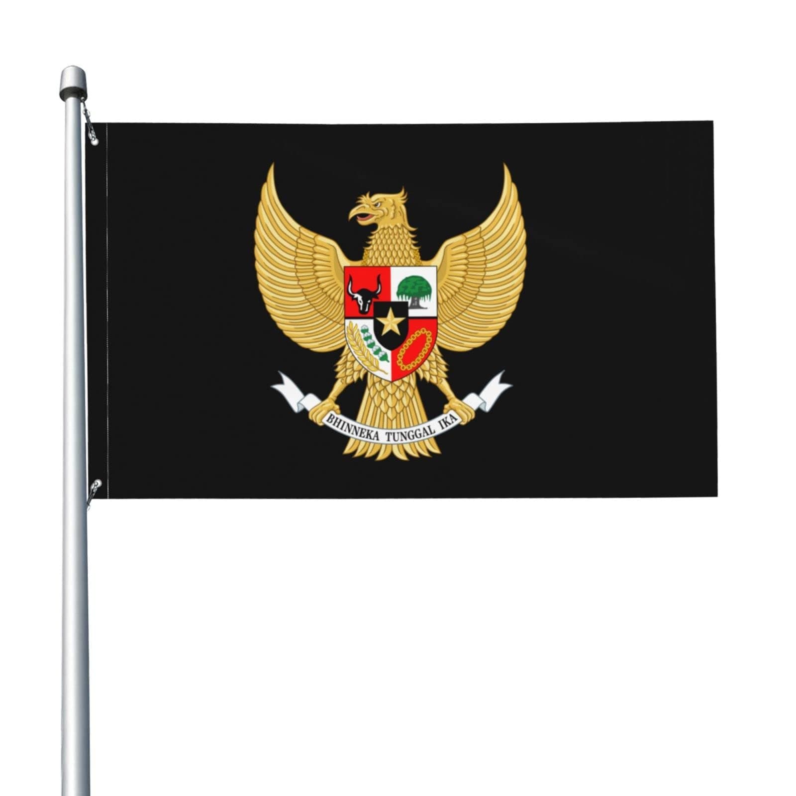Courtyard Flag National Emblem Of Indonesia Garuda Pancasila Outdoor Decoration Polyester Garden Flag Durable Dormitory Decoration For Outdoor Lawn Celebrations