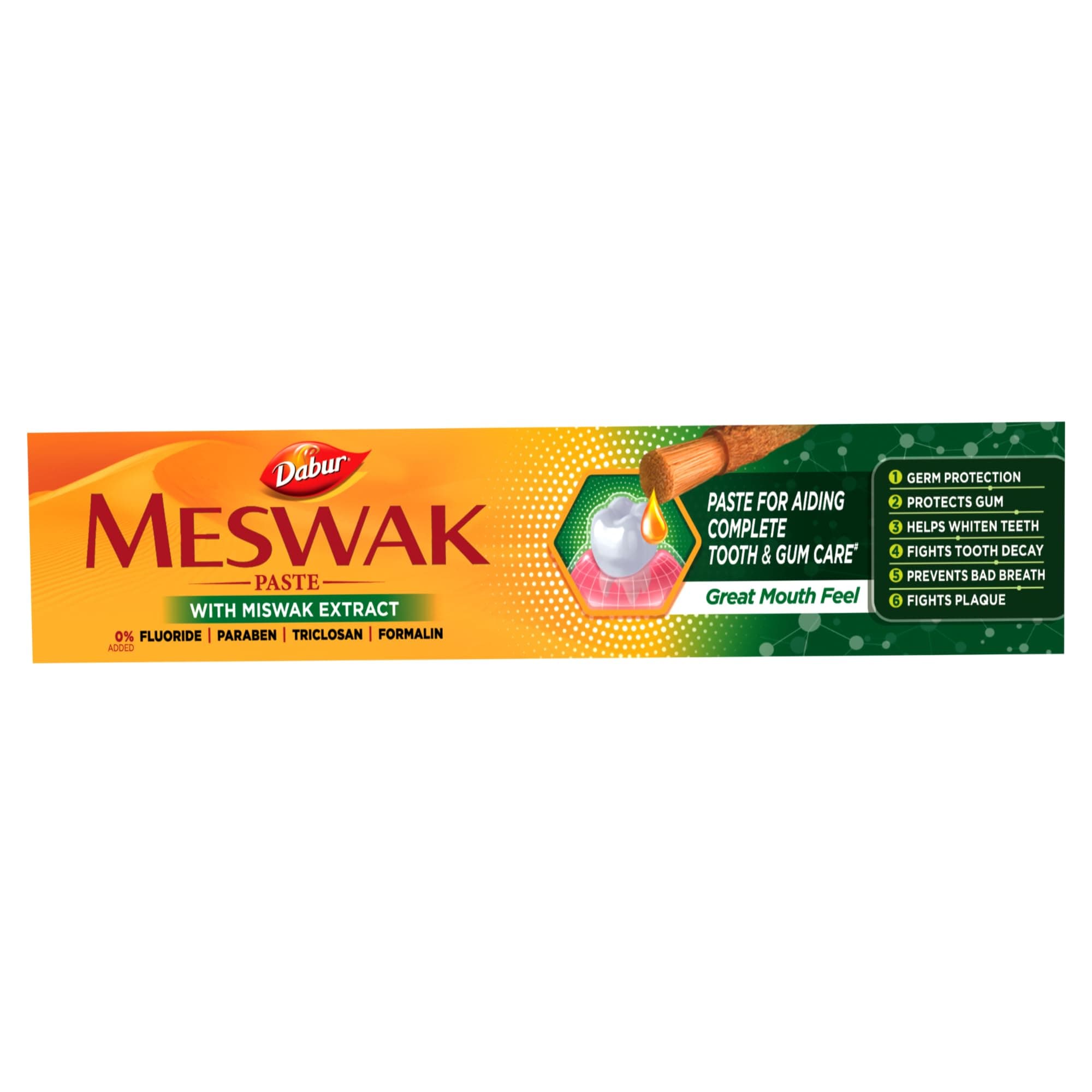 Meswak Complete Oral Care Toothpaste - 100g| For Tooth Decay Prevention, Stain Removal, Cavity Protection, Tartar Control, Gum Protection, Plaque Removal, Anti-Bacterial