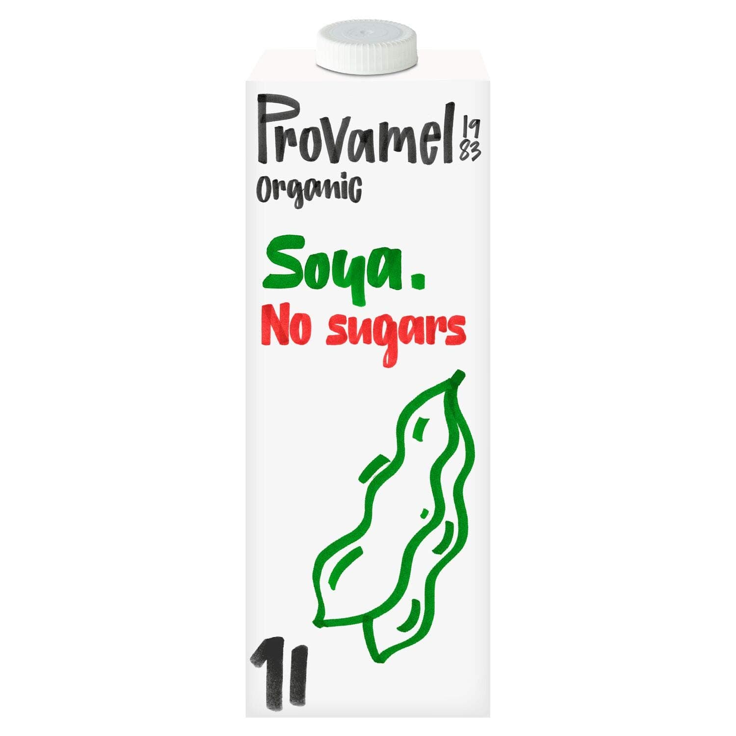 Provamel Organic Soya No Sugars Long Life Plant Based Drink 1L - 12 count
