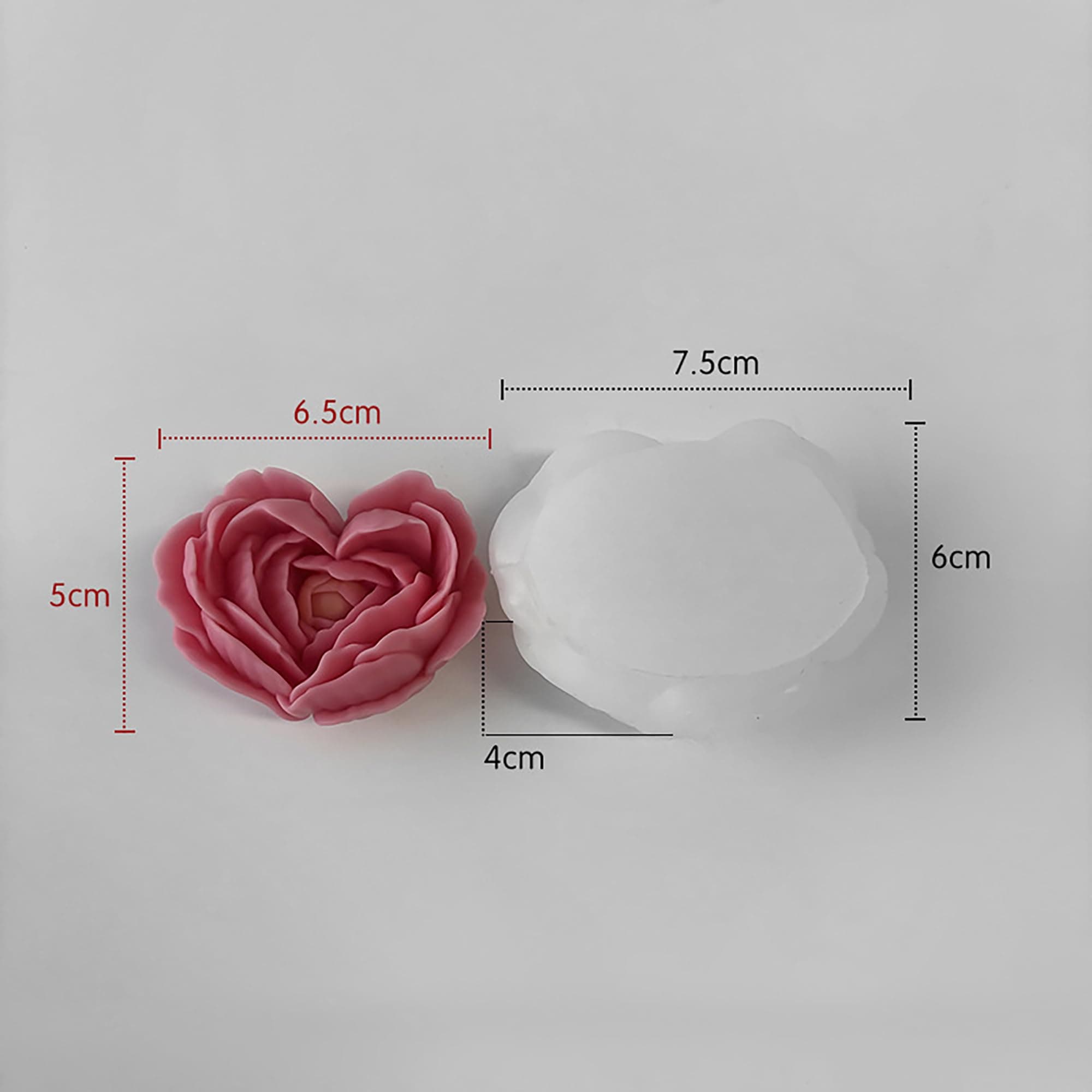 2 Pack Flower Mold 3D Flower Candle Mold Peony Mold Rose Resin Casting Mold Resin Making Molds Silicone Mold for Candle Home Decorate Mold 3D Animal Mold Candle Making Mold