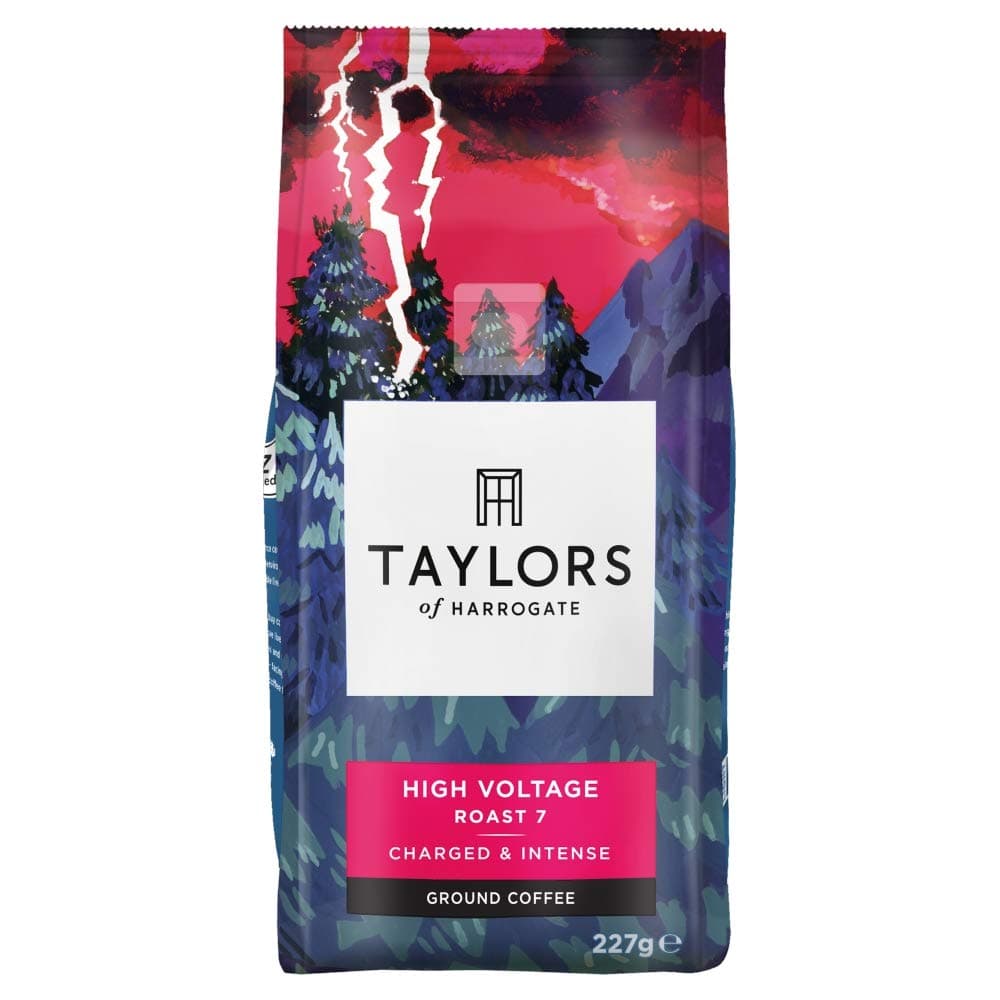 Taylors of Harrogate High Voltage Ground Coffee, 227 g (Pack of 6)