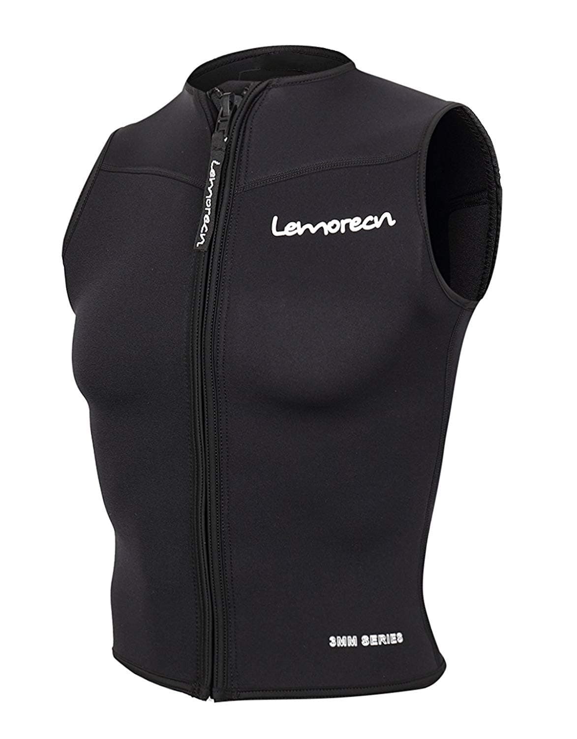 Lemorecn Mens Wetsuit Top Premium Neoprene 3mm Zipper Wetsuit Vest