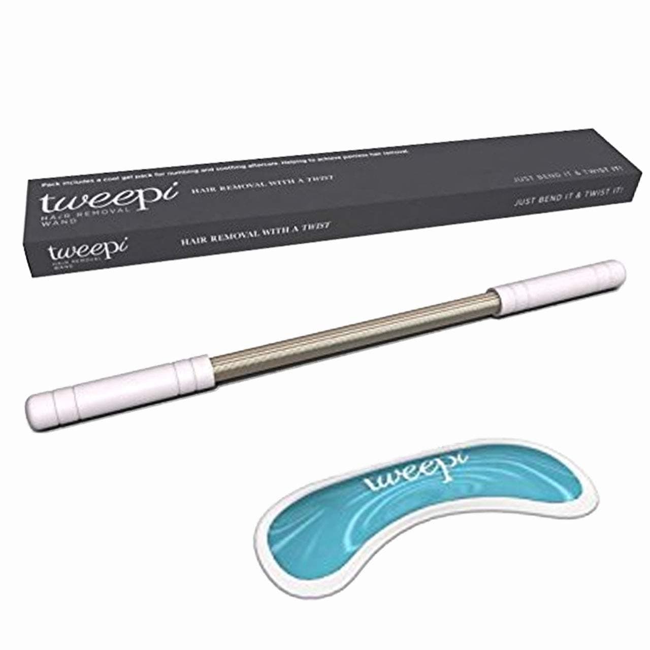 Hair Removal Wand- With Upper Lip Shaped Cool Gel Pack for Numbing and Soothing Aftercare