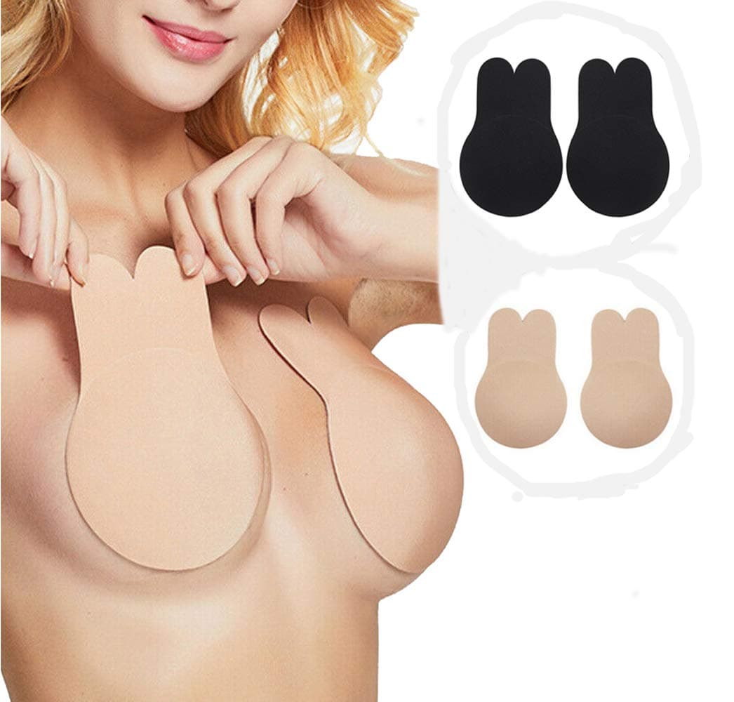2 Pairs Invisible Lift-Up Bra, Adhesive Bra Anti-Penetration Point Adhesive Bra, Breast Lift Tape Push Up Strapless Nipple Covers