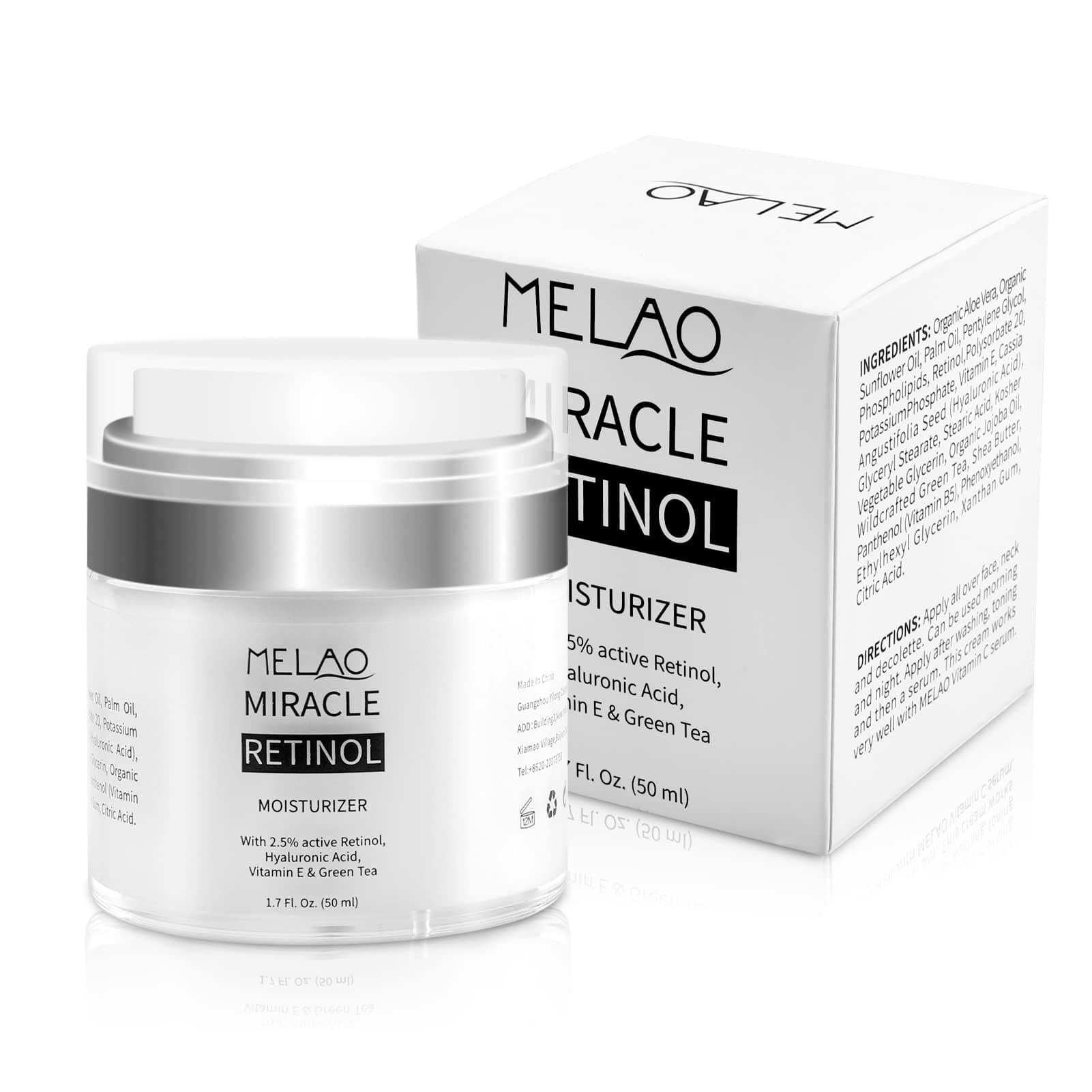 Retinol Moisturizer Cream,UWIME Anti Aging Majestic Pure Retinol Cream for Face and Eye- 2.5% Retinol, Hyaluronic Acid, Vitamin E and Jojoba Oil