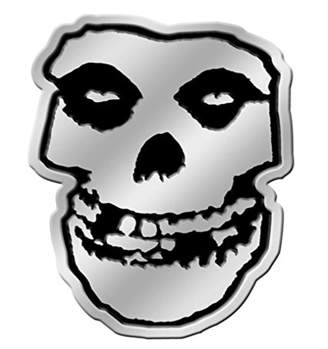Misfits Skull 8cm Silver Metal Sticker