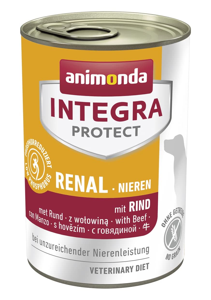 animonda Integra Protect diet dog food, wet food for chronic renal insufficiency, with beef, 6 x 400g