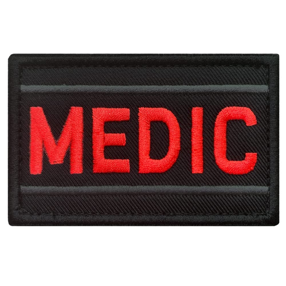 Antrix Medic Medical First Aid EMT EMS Paramedic Body Armor Tactical Embroidered Patch for Clothes Backpack Uniform Pouch Bag Armband Badge Tags Decorative Appliques- 3.15x2