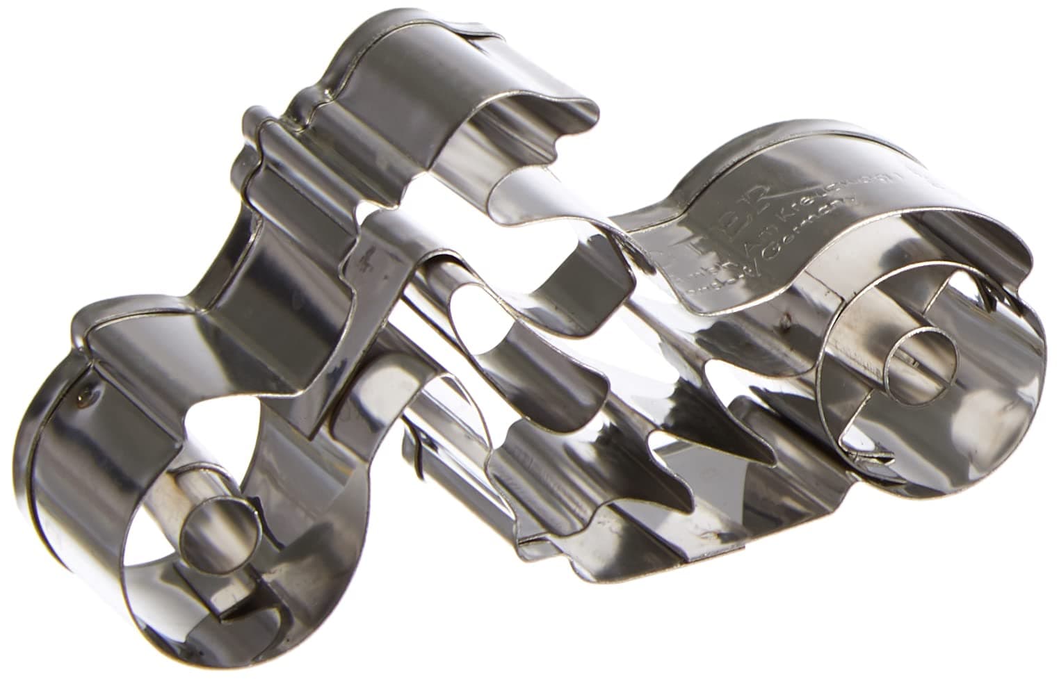 Staedter Motorcycle Embossing Cookie Cutter, Silver, 7 cm